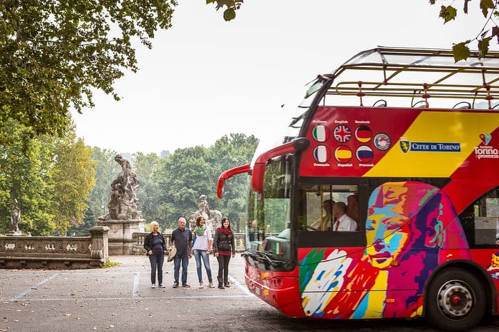 Recorrido en bus por la ciudad de Turín