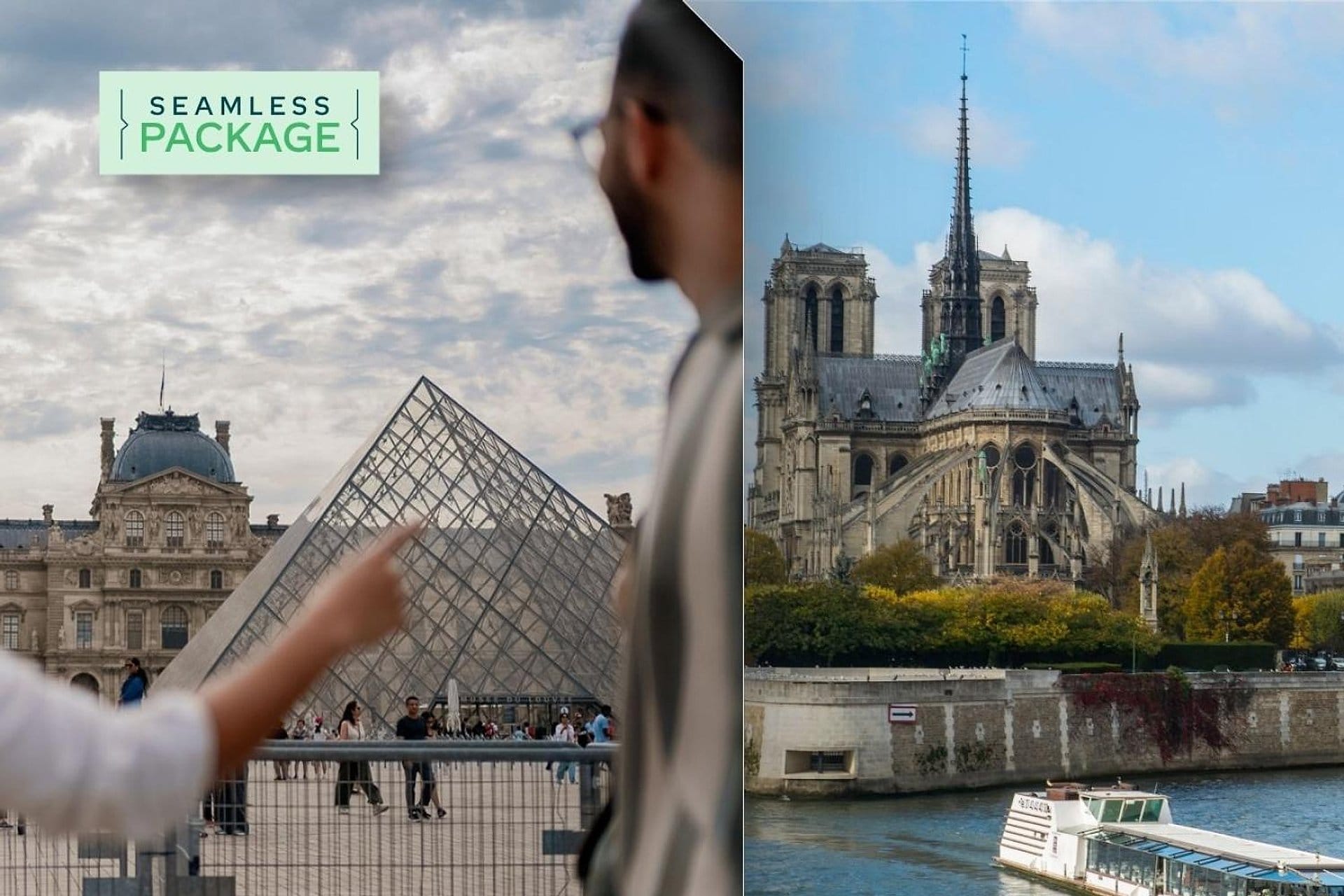 Louvre guiado y crucero con cena por el Sena