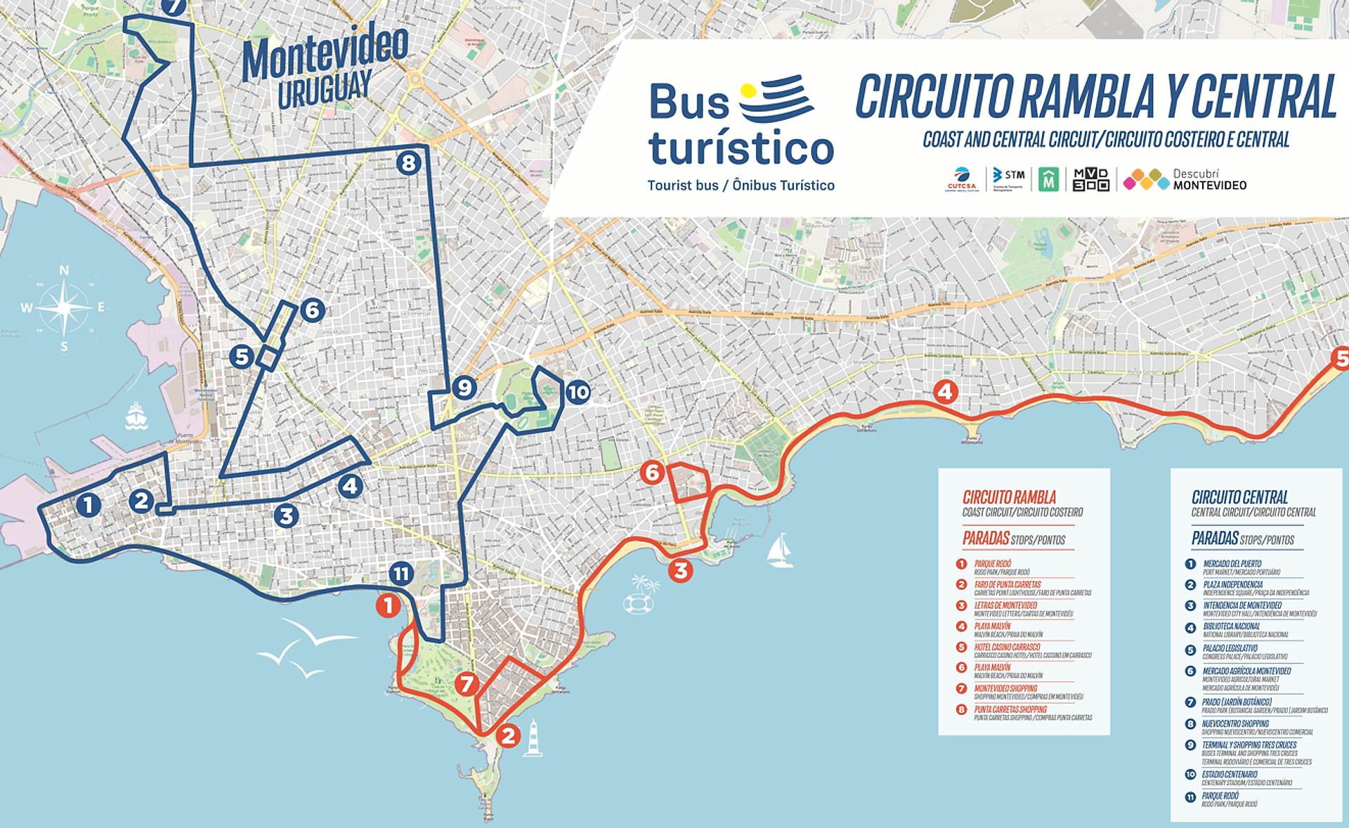 Hop on hop off en Montevideo - 2 circuitos - Imagen 3