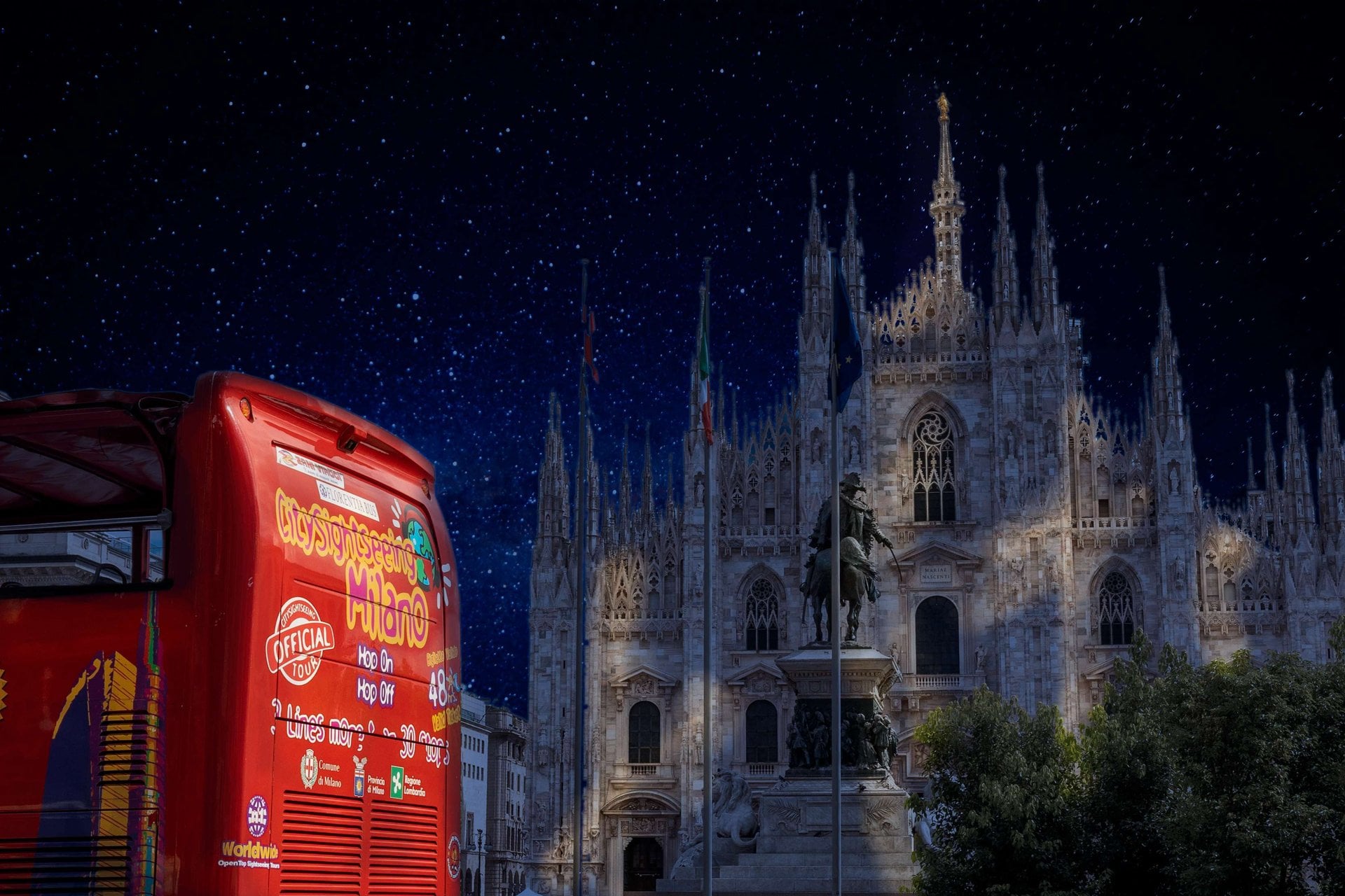 Milán de noche en bus descubierto - Imagen 3