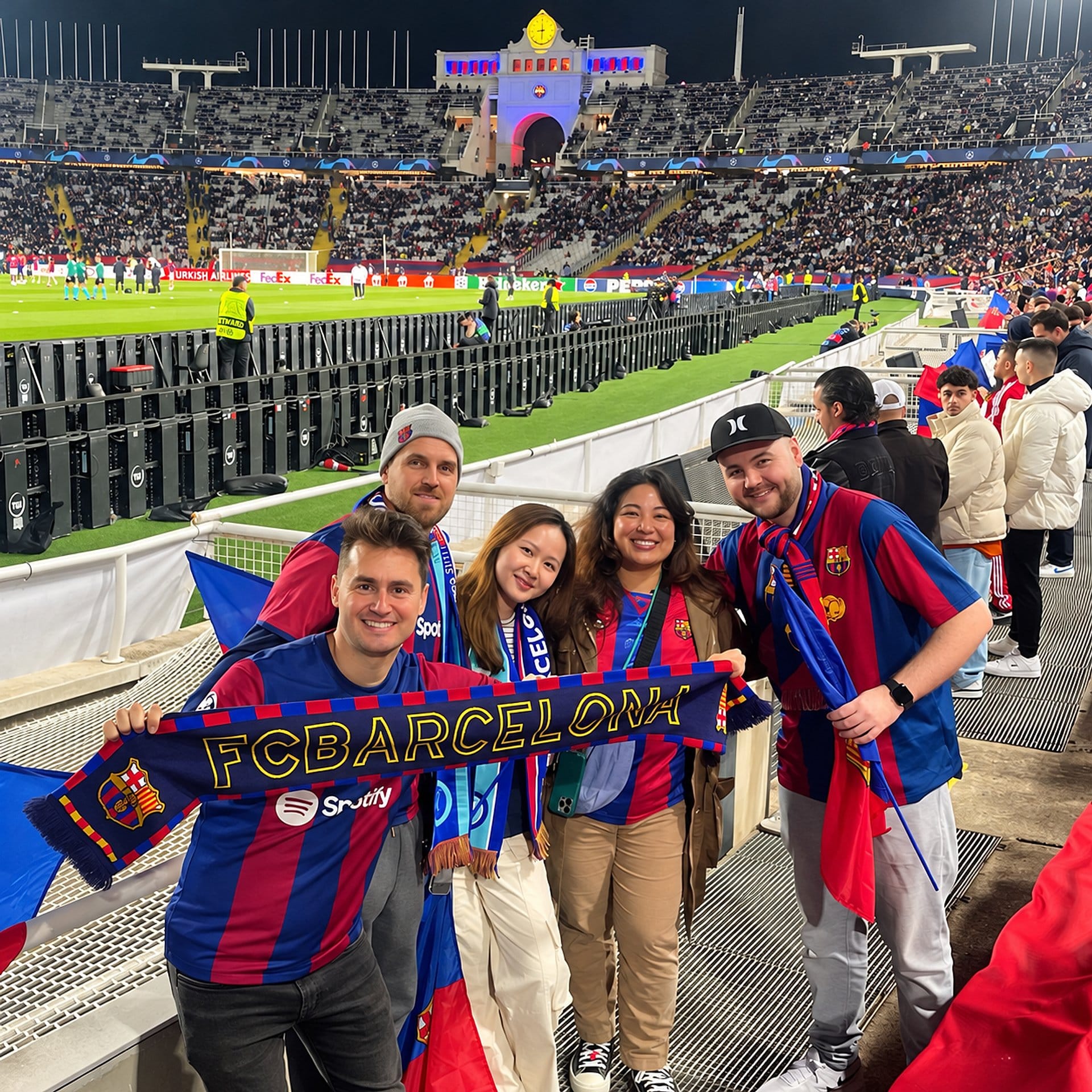 Partido del Barça con hinchas locales