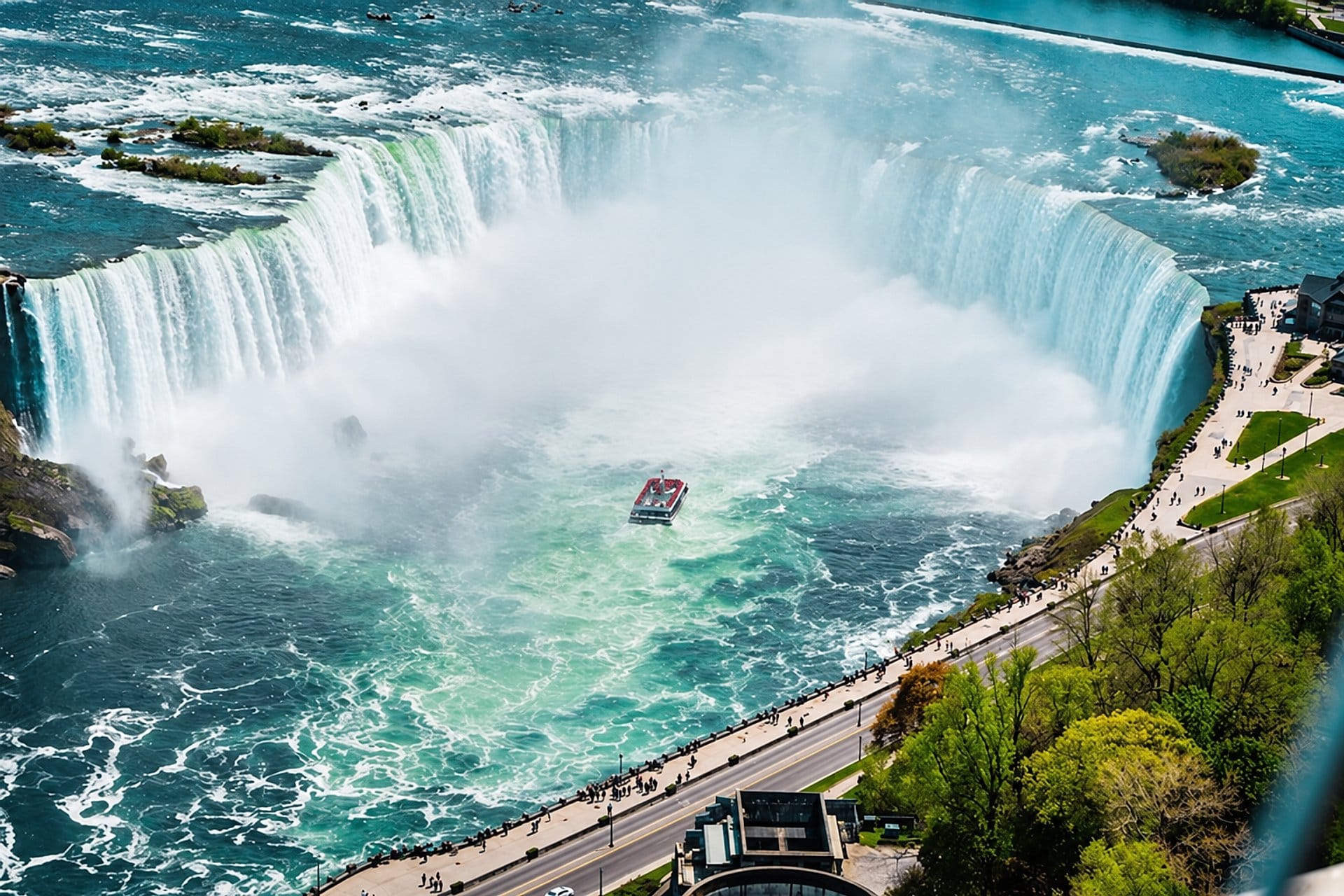 Niágara canadiense en barco y cata de arce