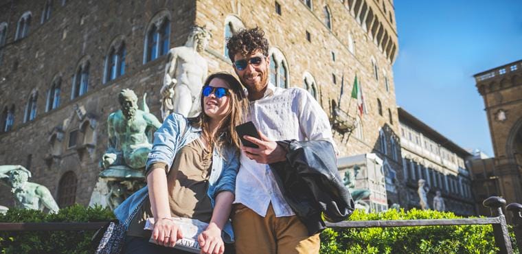 Florencia con Accademia y Uffizi